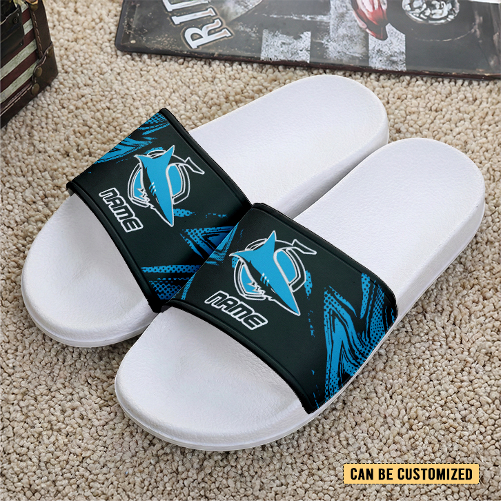 Auspiritmerch Cronulla-Sutherland Sharks Personalized Sports Slippers Gift For Fans