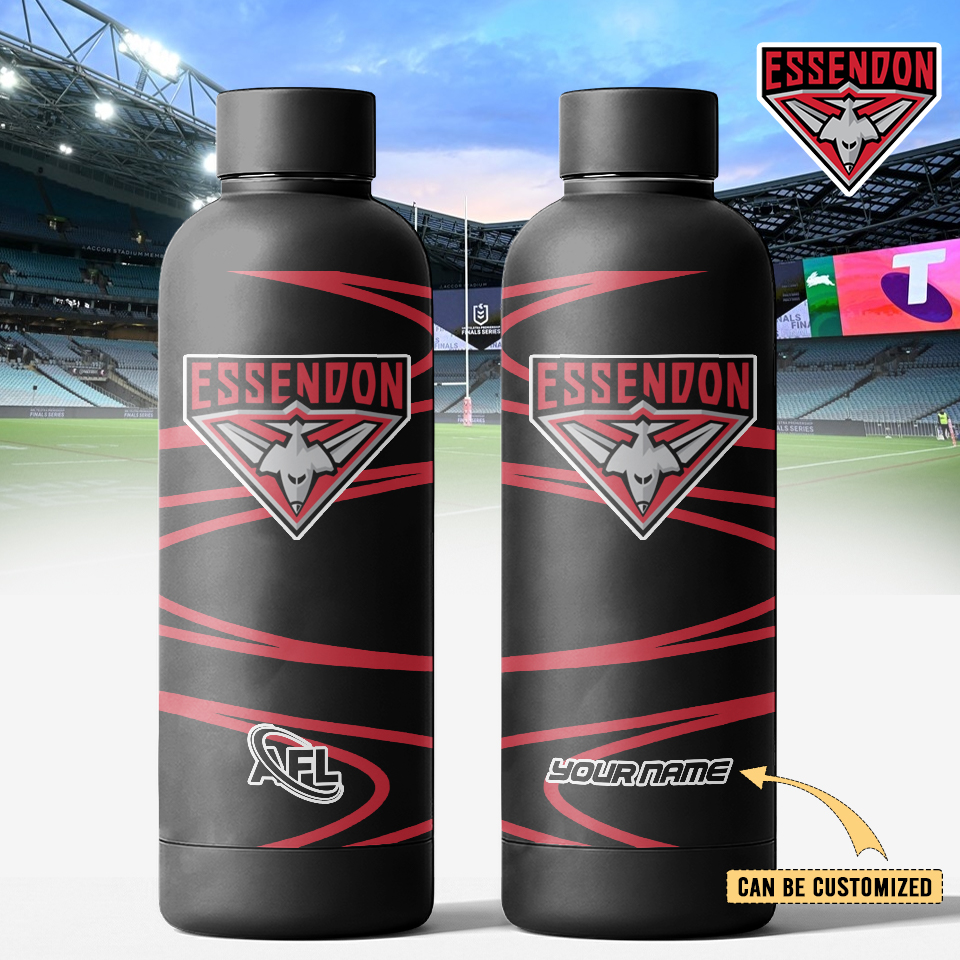 Auspiritmerch Essendon Personalized Metal Water Bottle Gift For Fans