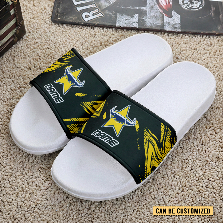 Auspiritmerch North Queensland Cowboys Personalized Sports Slippers Gift For Fans