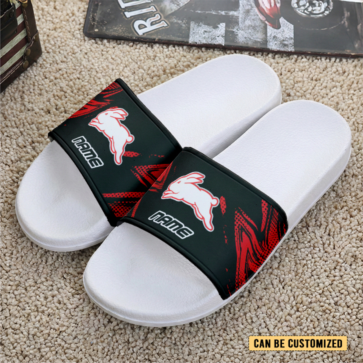 Auspiritmerch South Sydney Rabbitohs Personalized Sports Slippers Gift For Fans