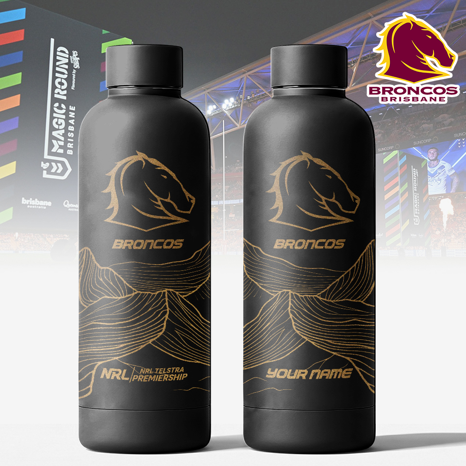 Auspiritmerch Brisbane Broncos Personalized Metal Water Bottle Gift For Fans