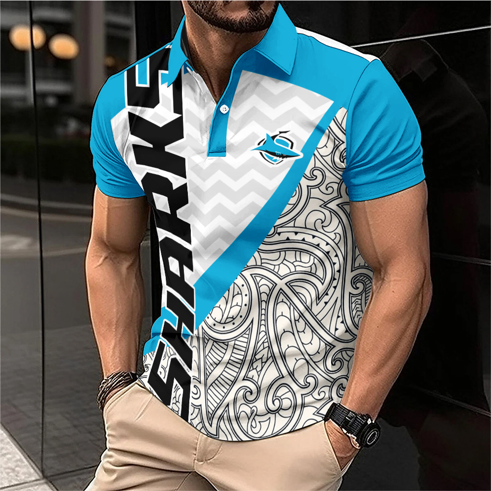 Auspiritmerch Cronulla-Sutherland Sharks Personalized Polo Shirt Gift For Fans