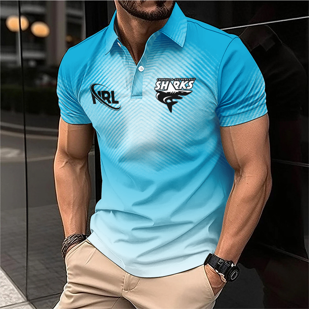 Auspiritmerch Cronulla-Sutherland Sharks Personalized Polo Shirt Gift For Fans