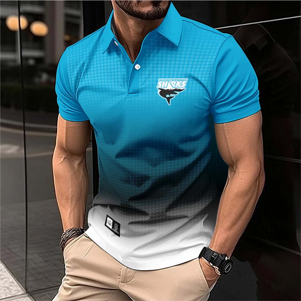Auspiritmerch Cronulla-Sutherland Sharks Personalized Polo Shirt Gift For Fans