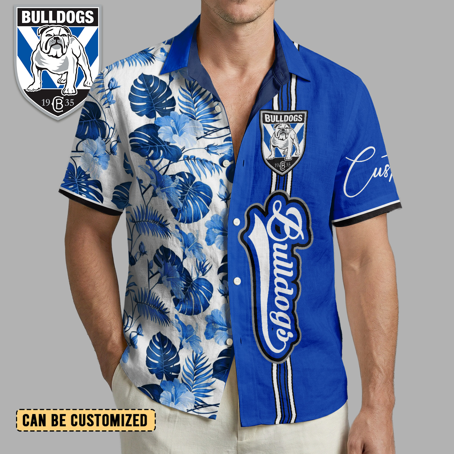 Auspiritmerch Canterbury-Bankstown Bulldogs Personalized Hawaiian Shirt Gift For Fans