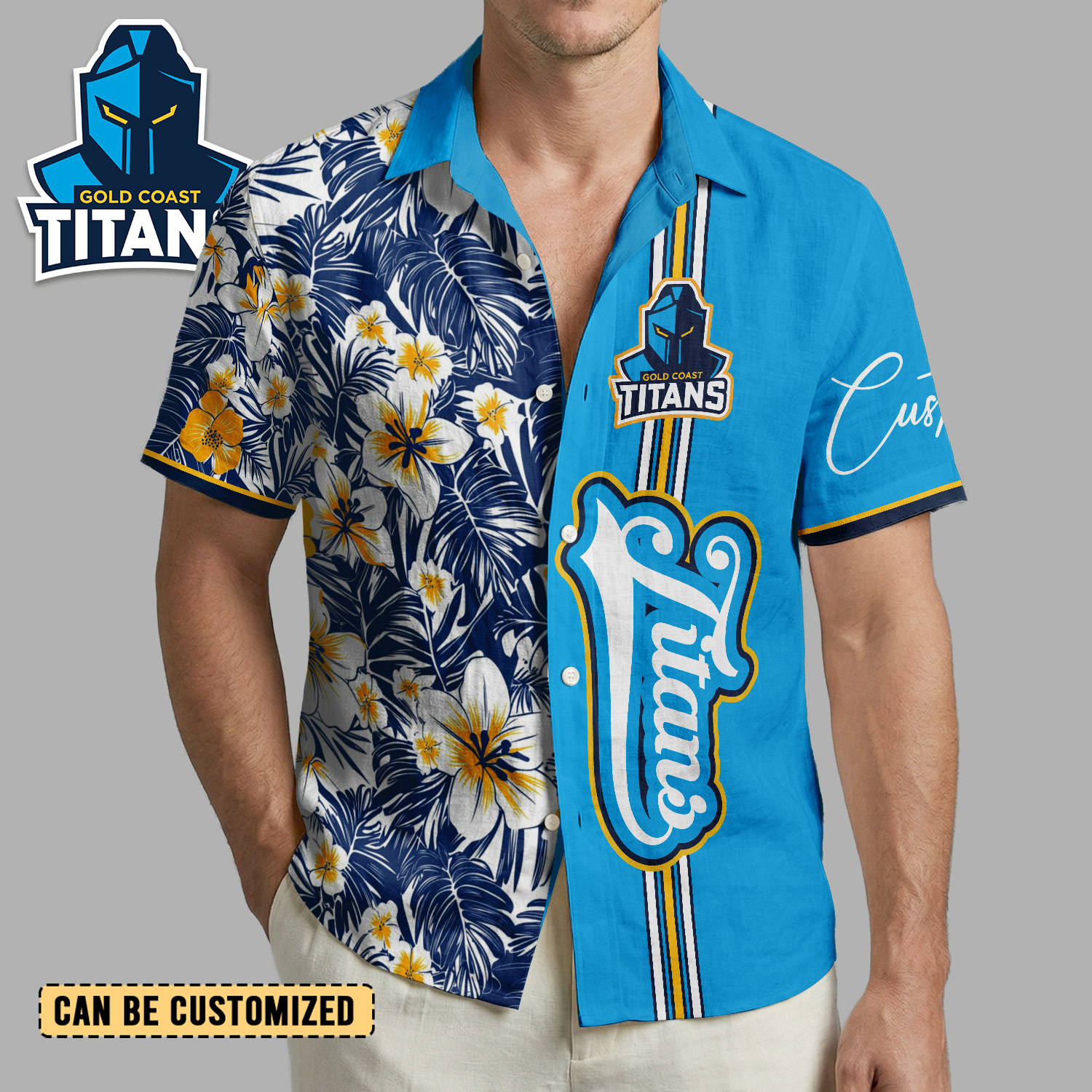 Auspiritmerch Gold Coast Titans Personalized Hawaiian Shirt Gift For Fans