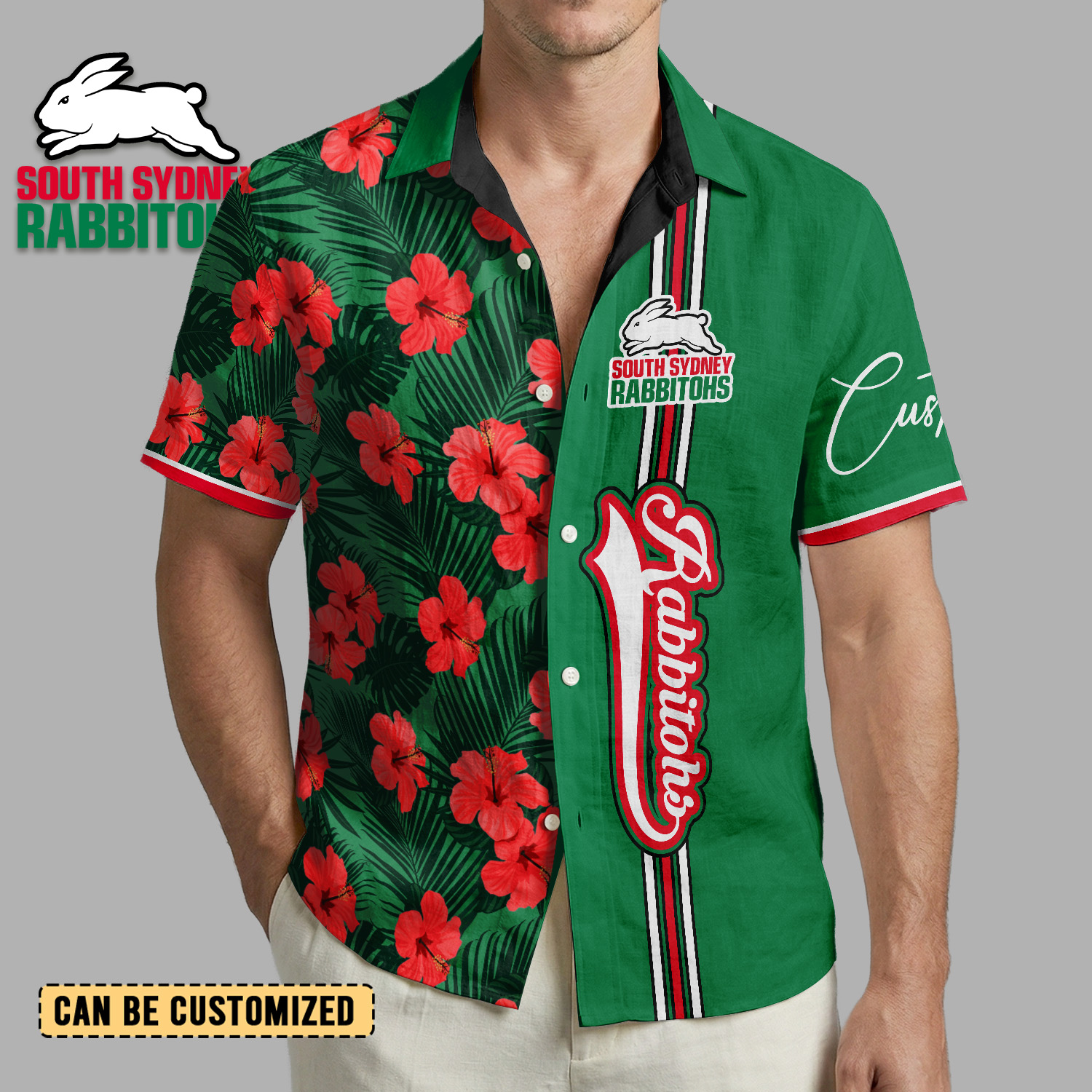 Auspiritmerch South Sydney Rabbitohs Personalized Hawaiian Shirt Gift For Fans