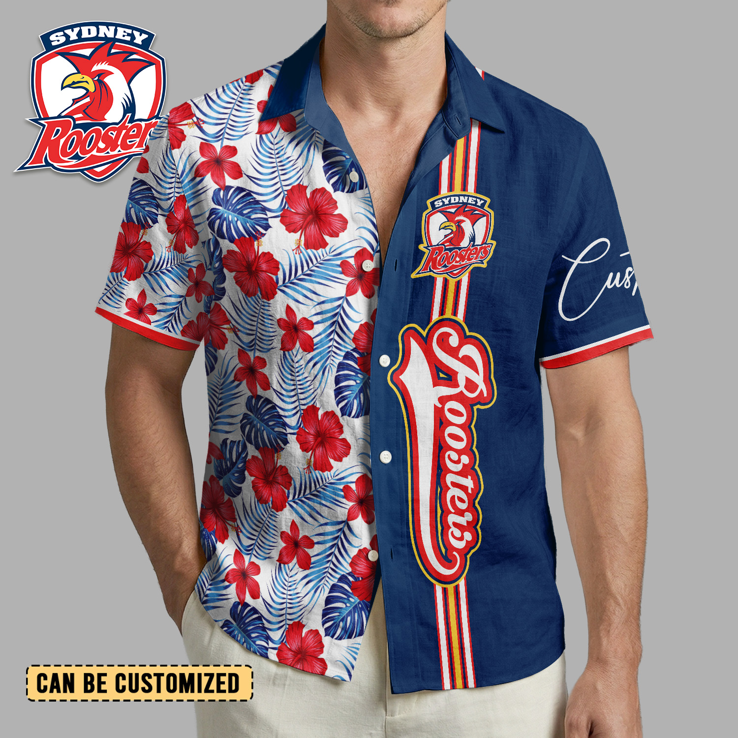 Auspiritmerch Sydney Roosters Personalized Hawaiian Shirt Gift For Fans