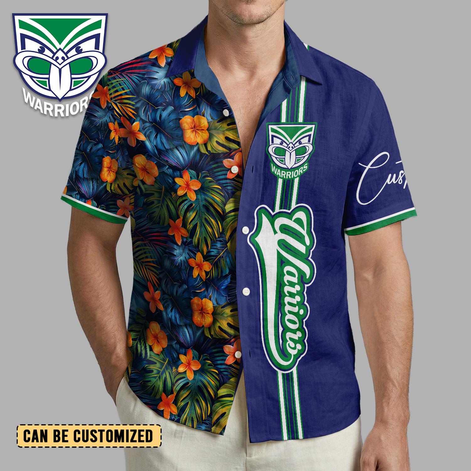 Auspiritmerch New Zealand Warriors Personalized Hawaiian Shirt Gift For Fans
