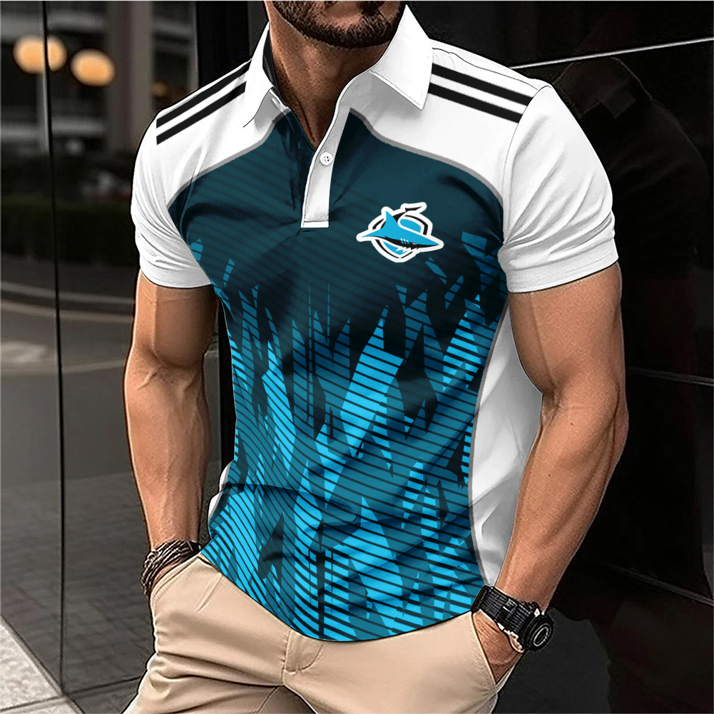 Auspiritmerch Cronulla-Sutherland Sharks Personalized Polo Shirt Gift For Fans
