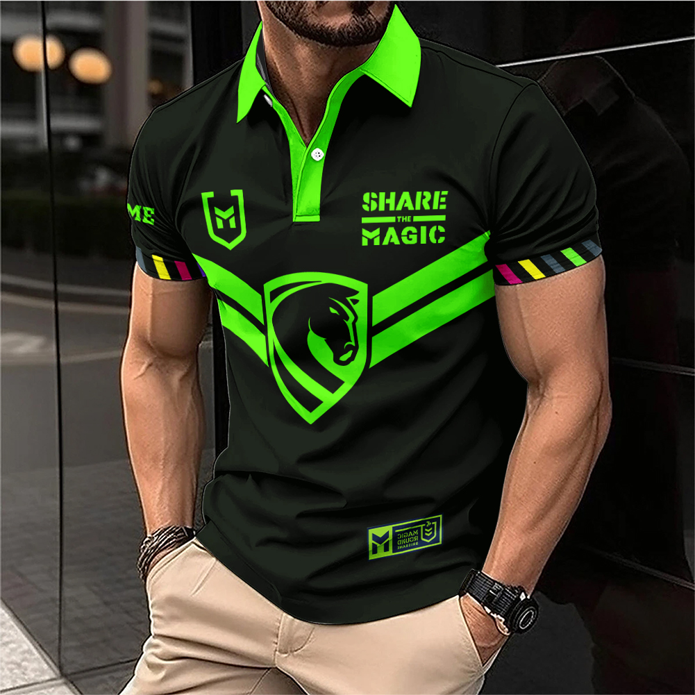 Auspiritmerch Brisbane Broncos x Magic Round Personalized Polo Shirt Gift For Fans