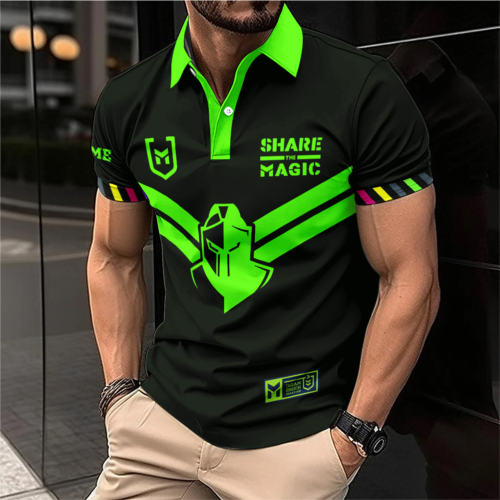 Auspiritmerch Gold Coast Titans x Magic Round Personalized Polo Shirt Gift For Fans