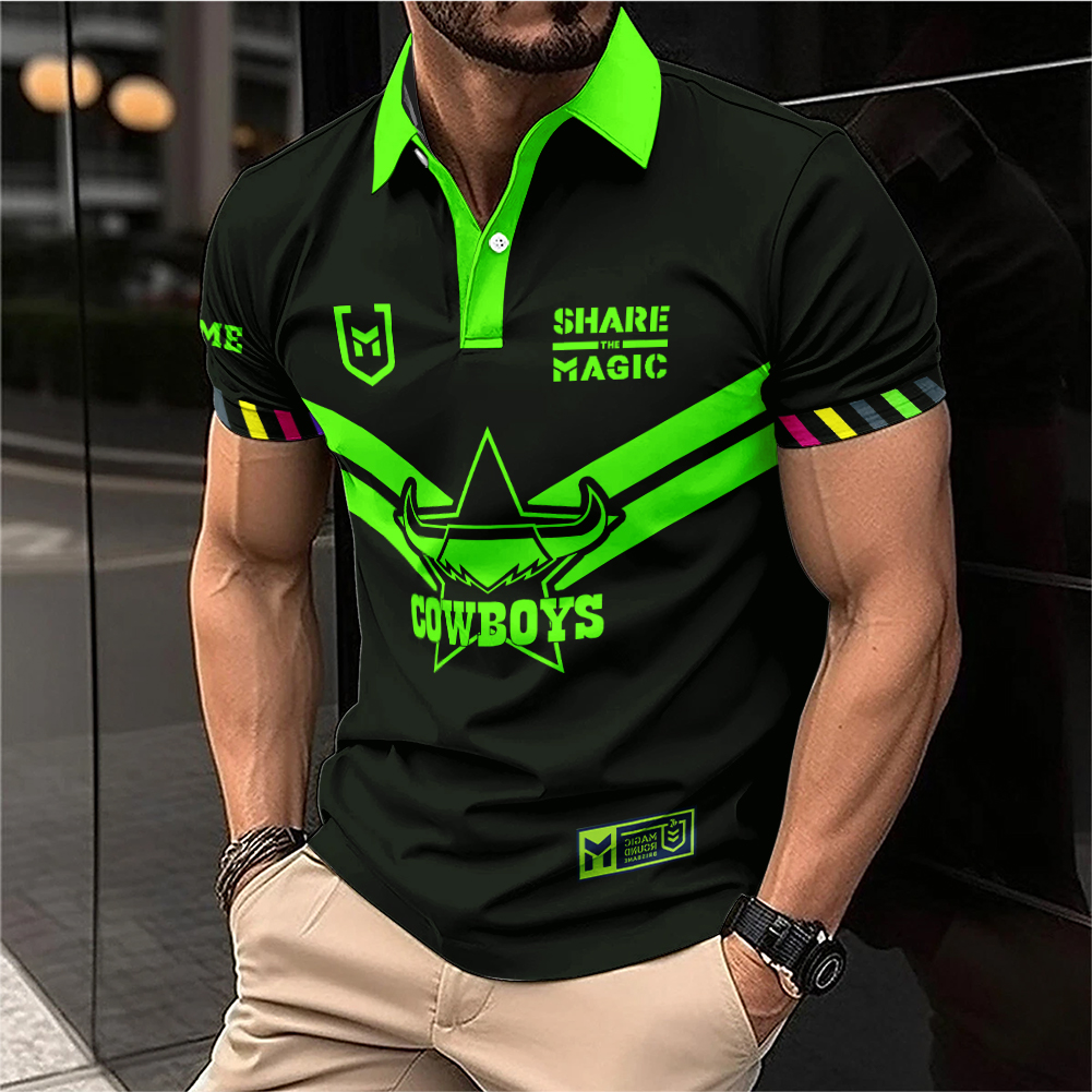 Auspiritmerch North Queensland Cowboys x Magic Round Personalized Polo Shirt Gift For Fans