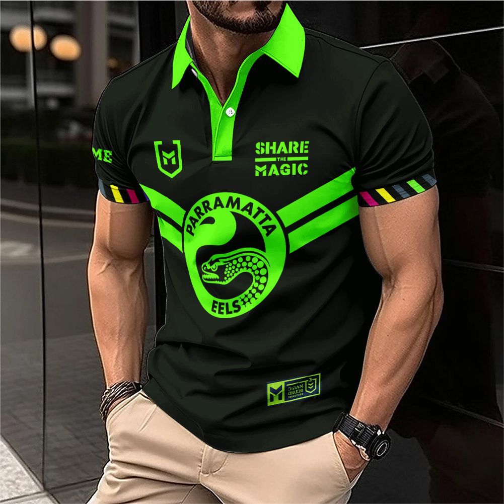 Auspiritmerch Parramatta Eels x Magic Round Personalized Polo Shirt Gift For Fans
