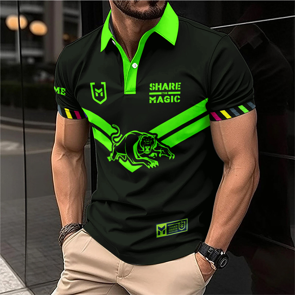 Auspiritmerch Penrith Panthers x Magic Round Personalized Polo Shirt Gift For Fans
