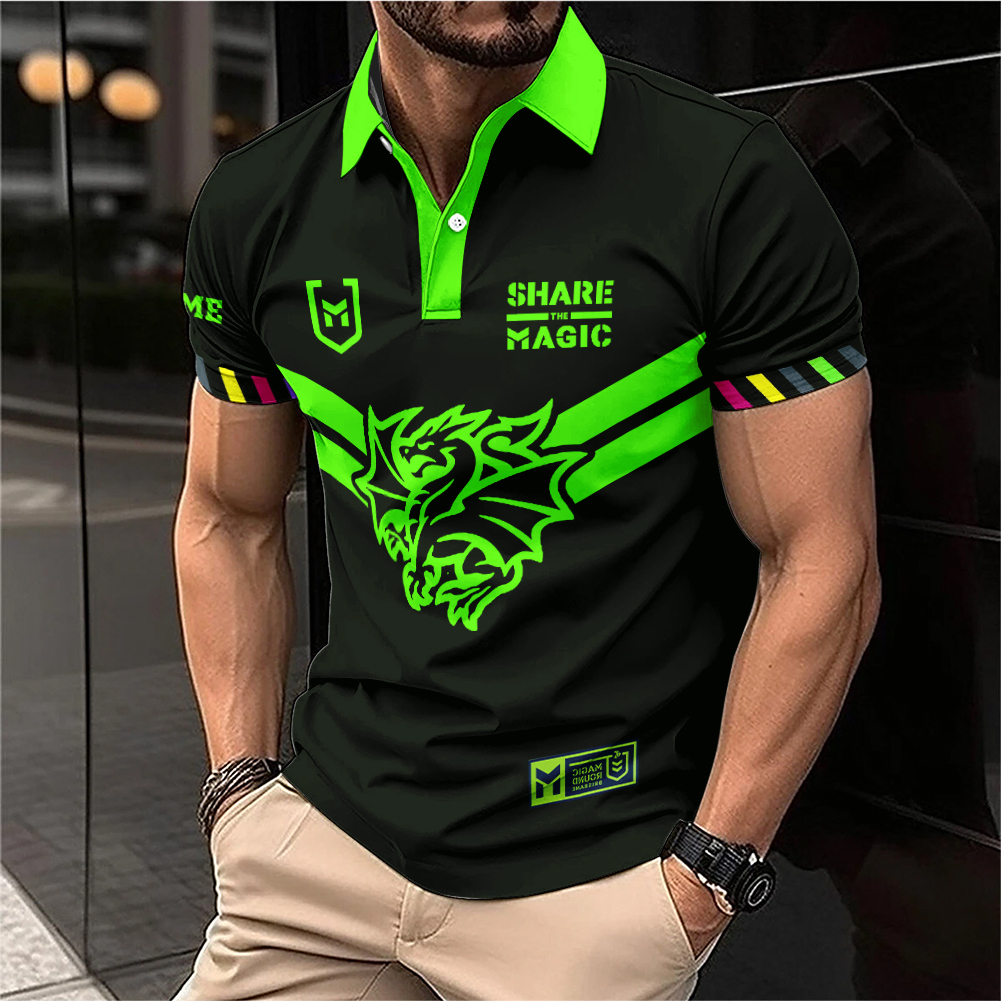 Auspiritmerch St. George Illawarra Dragons x Magic Round Personalized Polo Shirt Gift For Fans