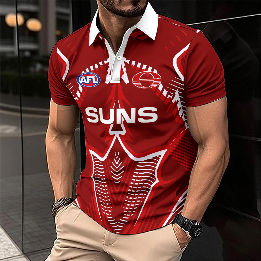 Auspiritmerch Gold Coast Suns Personalized Polo Shirt Gift For Fans