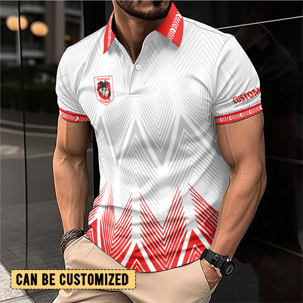 Auspiritmerch St. George Illawarra Dragons Personalized Polo Shirt Gift For Fans