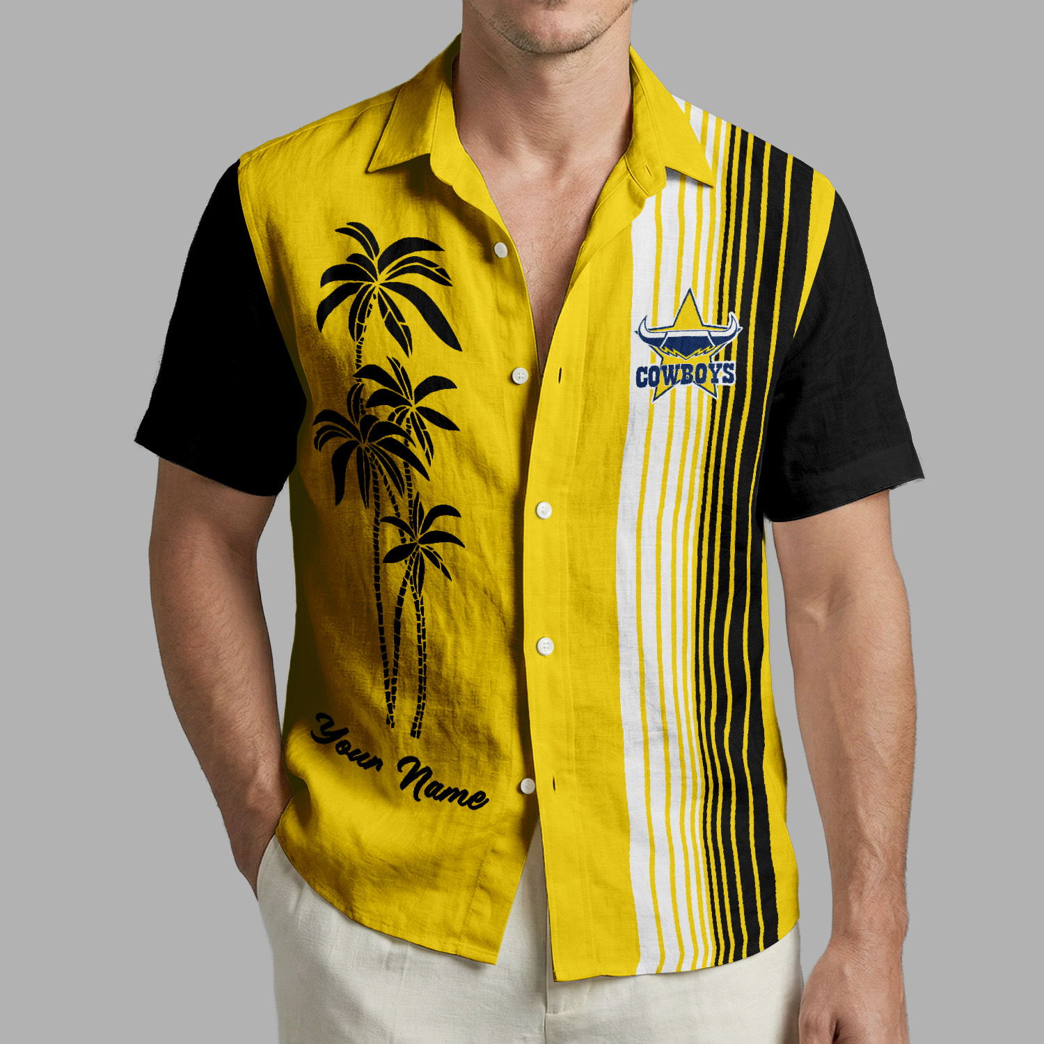 Auspiritmerch North Queensland Cowboys Personalized Hawaiian Shirt Gift For Fans