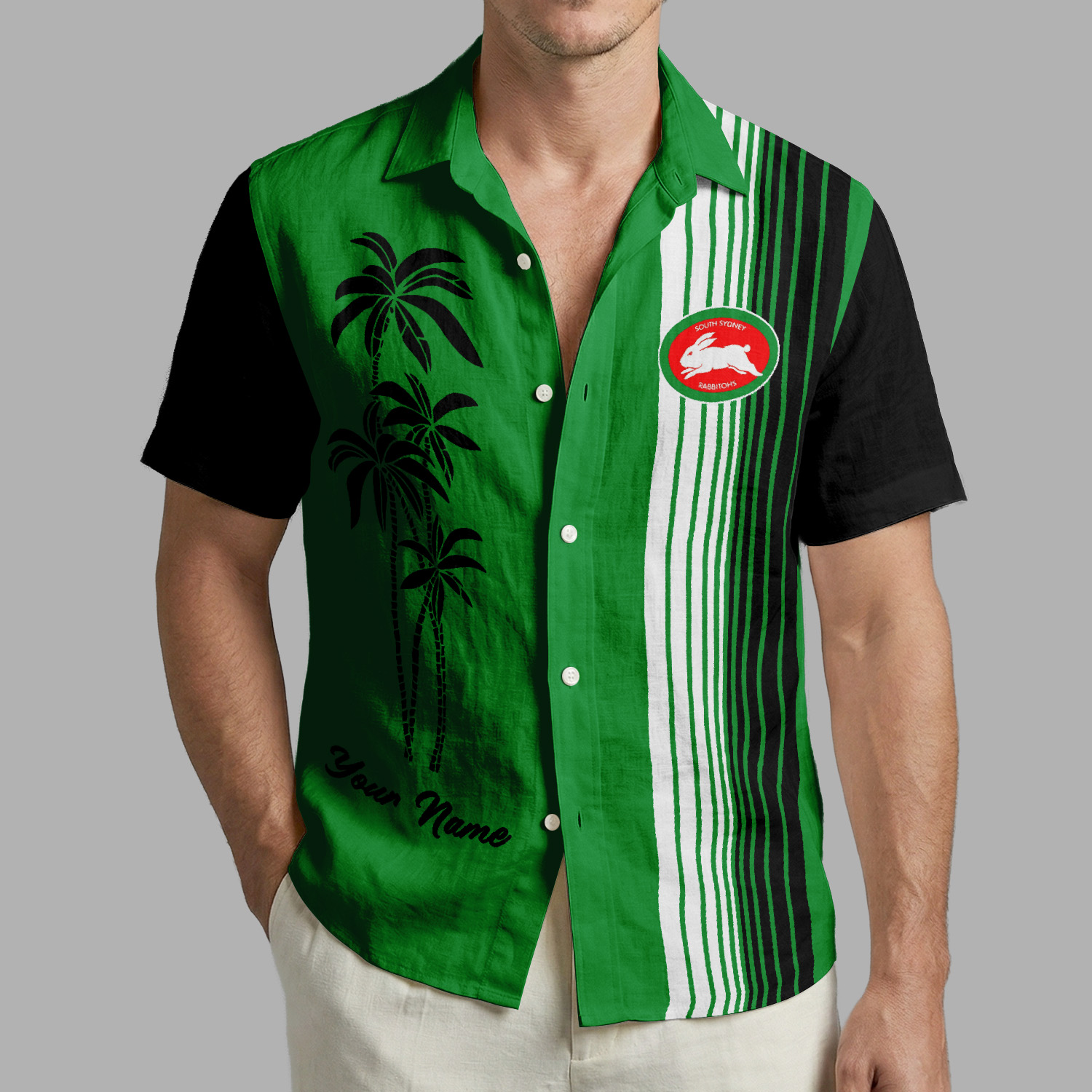 Auspiritmerch South Sydney Rabbitohs Personalized Hawaiian Shirt Gift For Fans