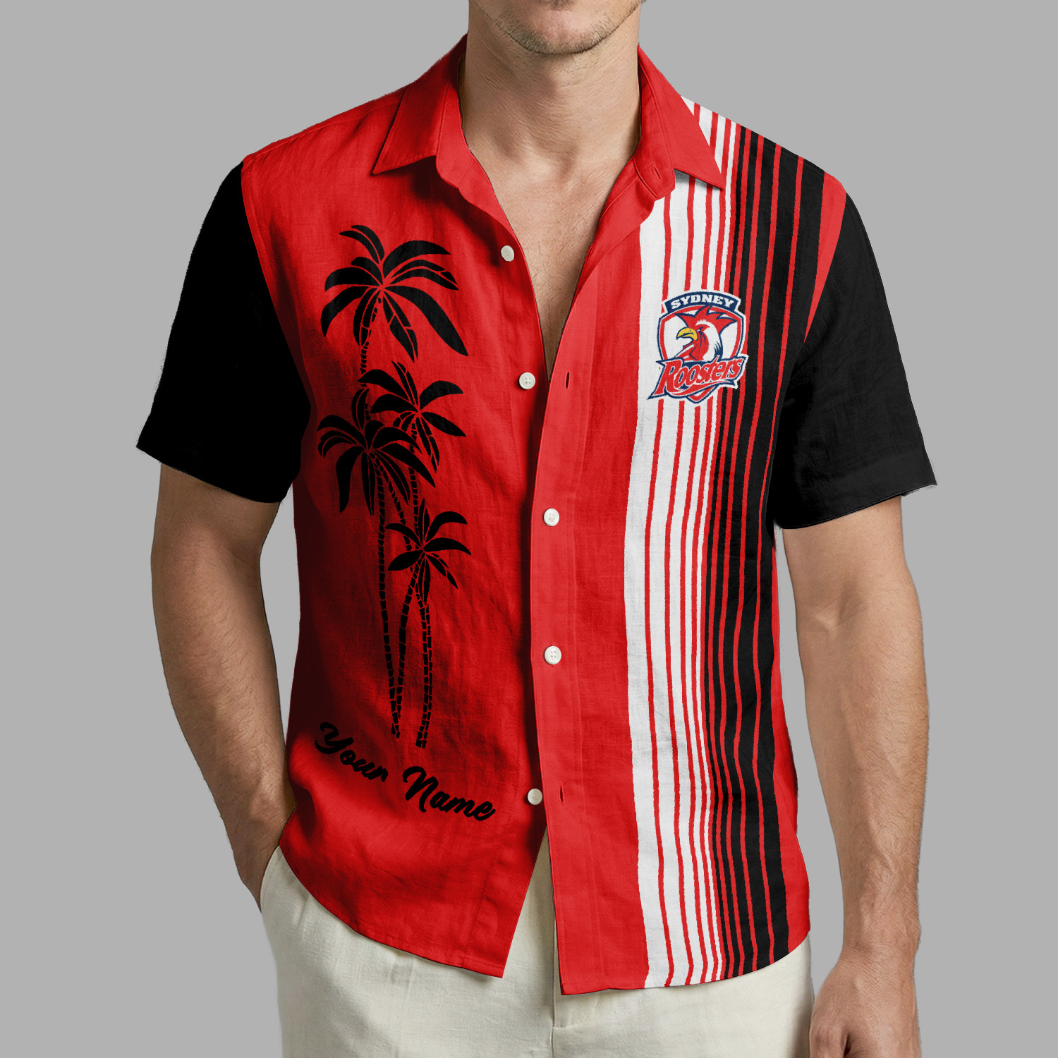 Auspiritmerch Sydney Roosters Personalized Hawaiian Shirt Gift For Fans