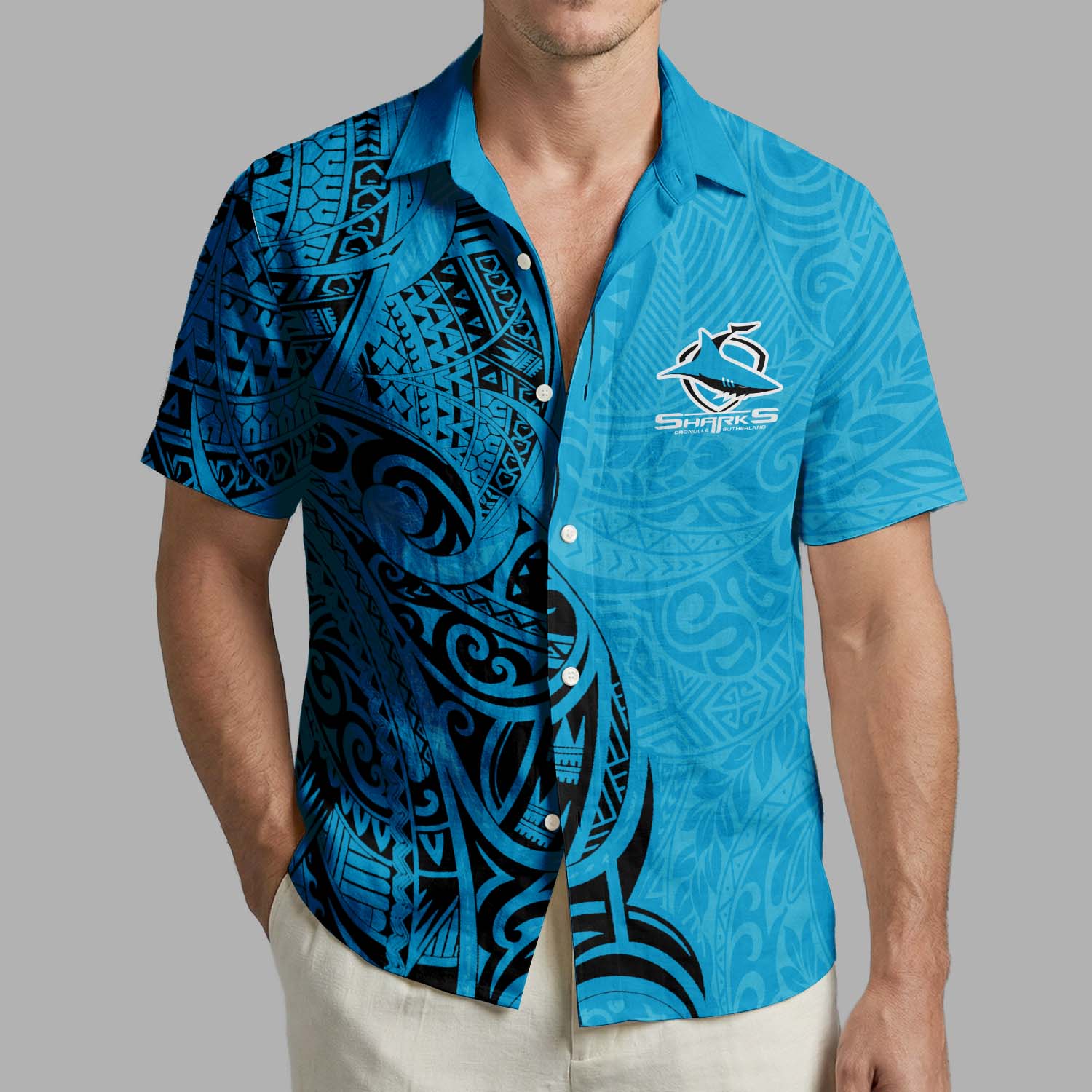 Auspiritmerch Cronulla-Sutherland Sharks Personalized Hawaiian Shirt Gift For Fans