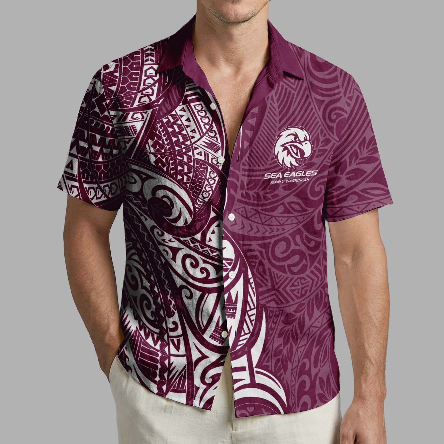 Auspiritmerch Manly Warringah Sea Eagles Personalized Hawaiian Shirt Gift For Fans