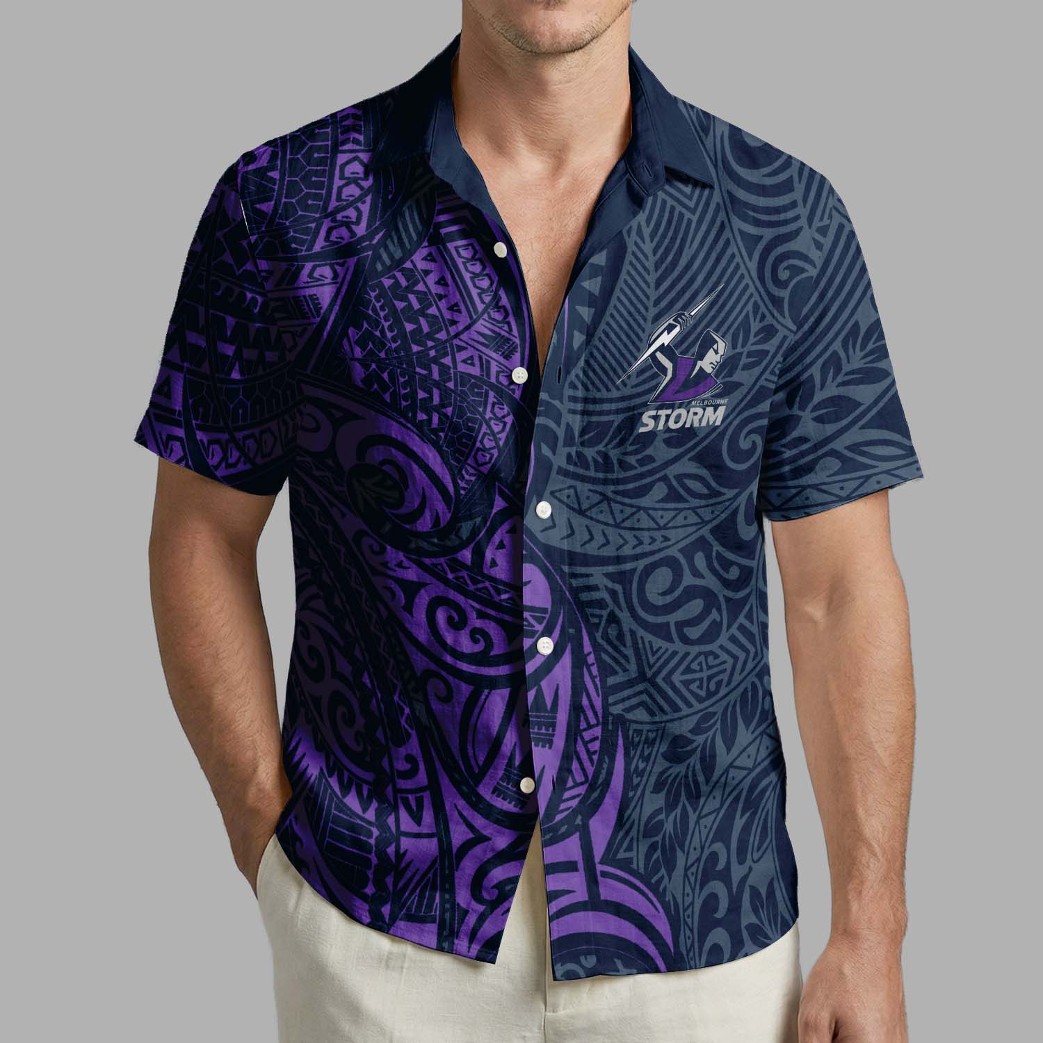 Auspiritmerch Melbourne Storm Personalized Hawaiian Shirt Gift For Fans