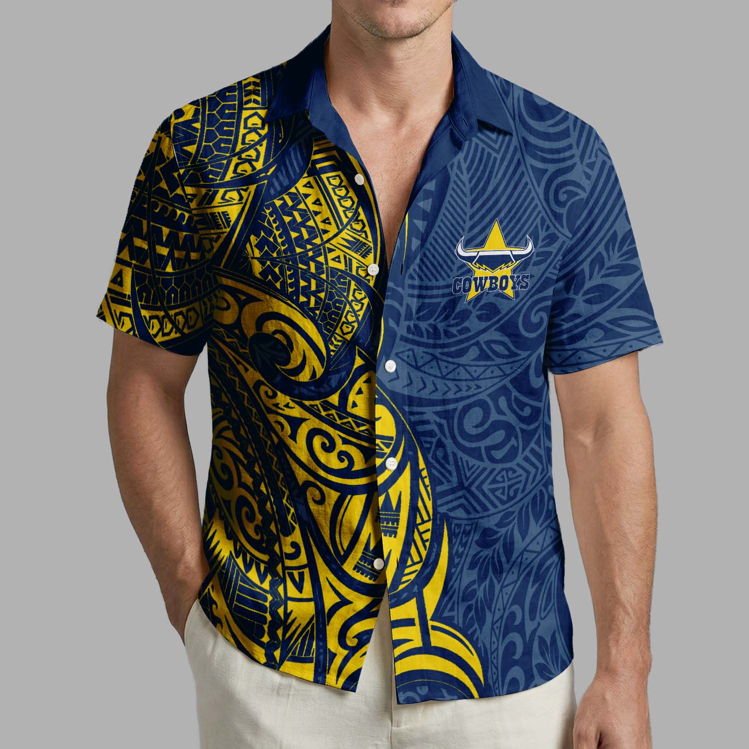 Auspiritmerch North Queensland Cowboys Personalized Hawaiian Shirt Gift For Fans