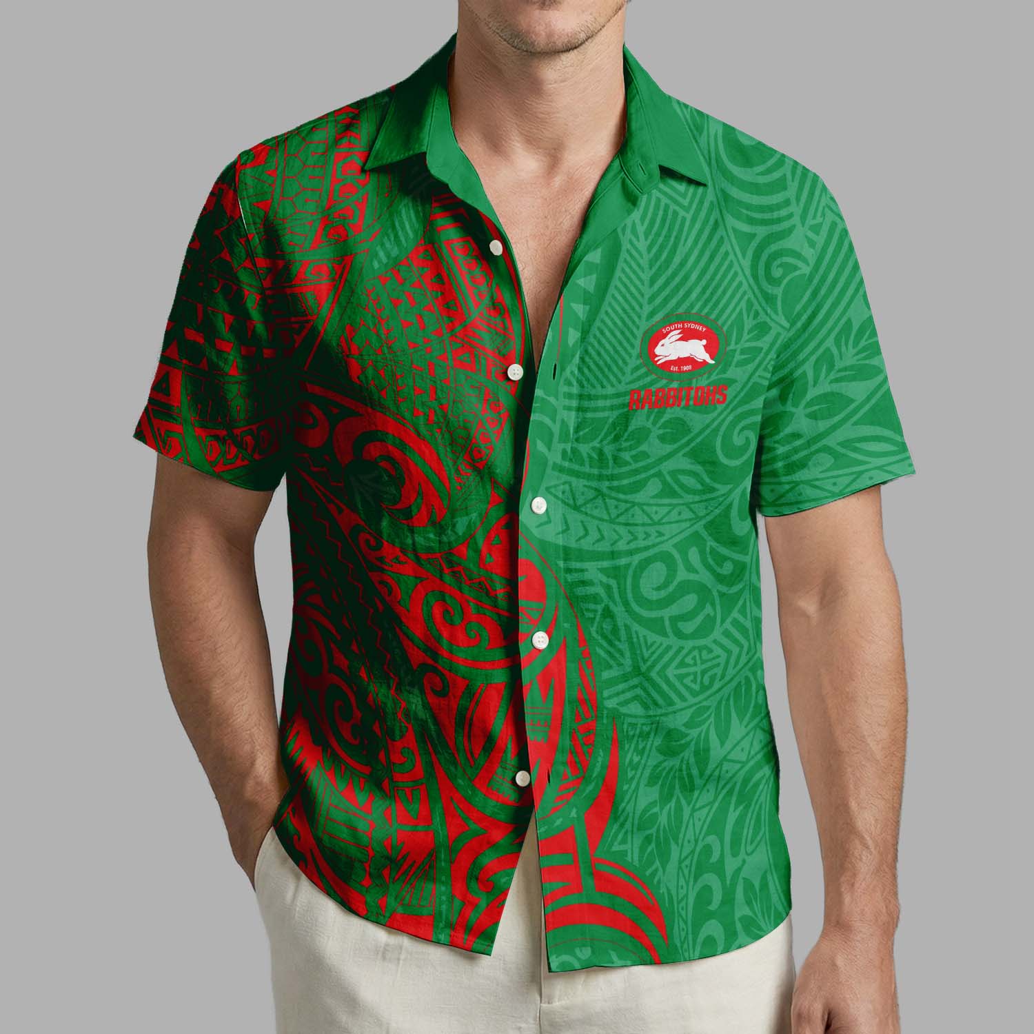 Auspiritmerch South Sydney Rabbitohs Personalized Hawaiian Shirt Gift For Fans