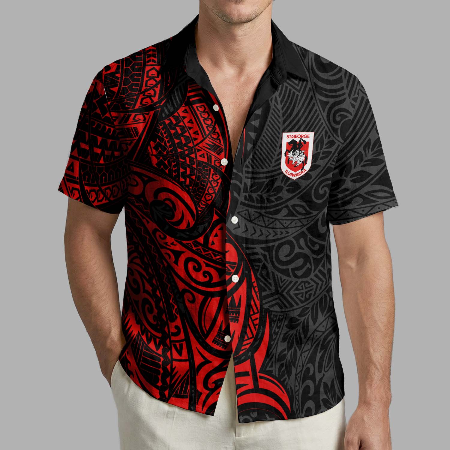 Auspiritmerch St. George Illawarra Dragons Personalized Hawaiian Shirt Gift For Fans