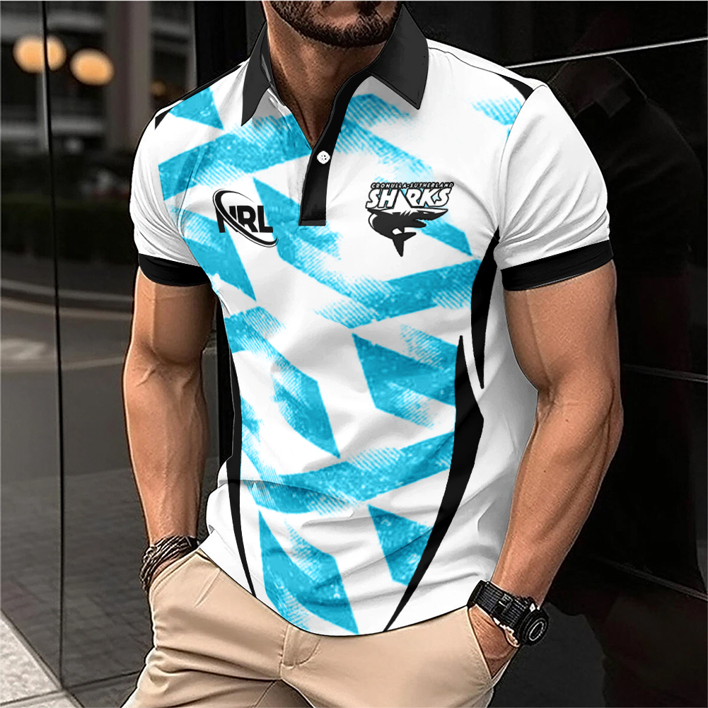 Auspiritmerch Cronulla-Sutherland Sharks Personalized Polo Shirt Gift For Fans
