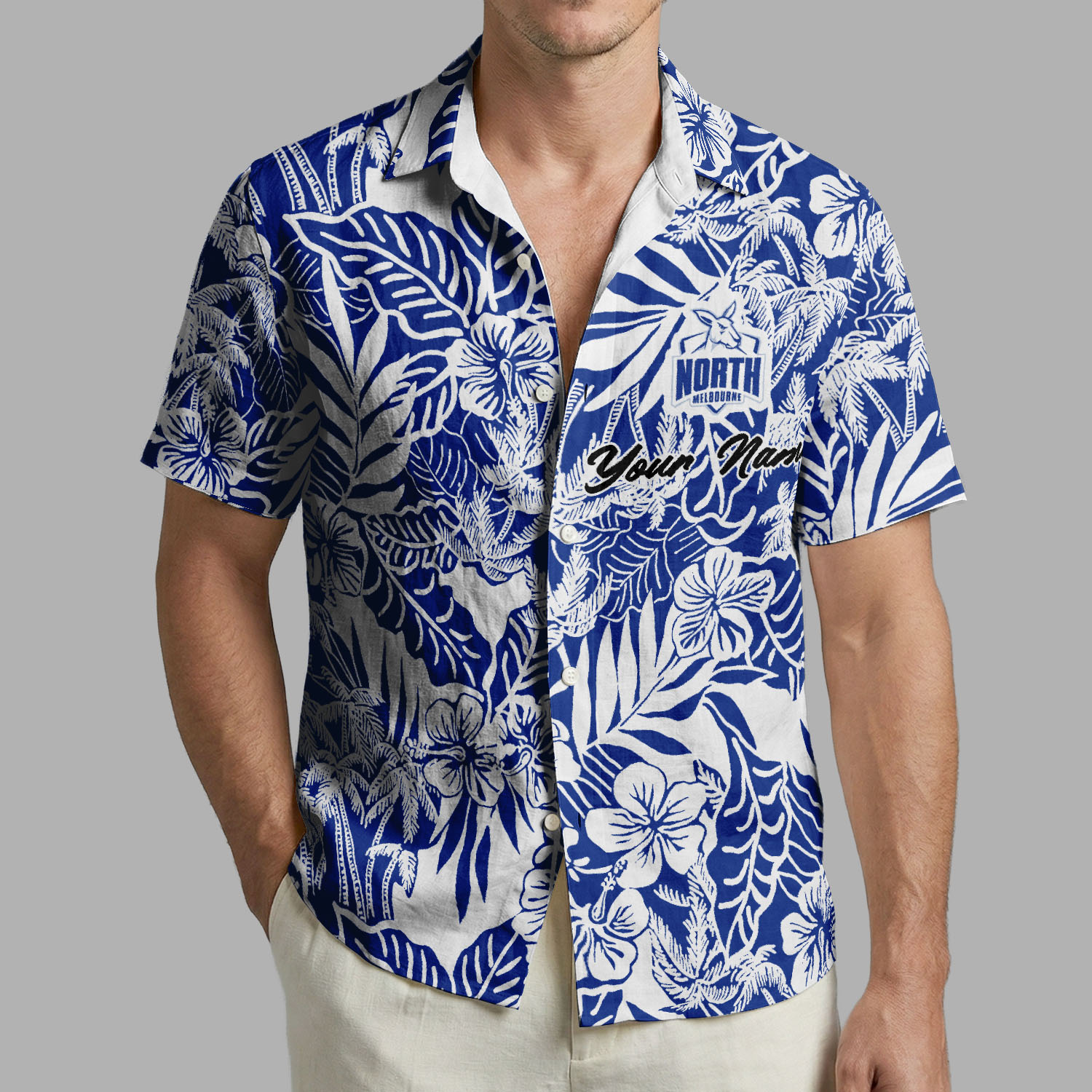 Auspiritmerch North Melbourne Personalized Hawaiian Shirt Gift For Fans