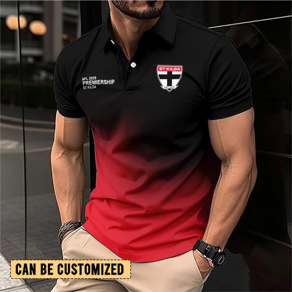 Auspiritmerch St Kilda Saints Personalized Polo Shirt Gift For Fans