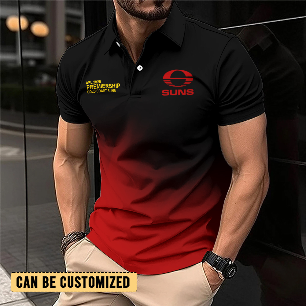 Auspiritmerch Gold Coast Suns Personalized Polo Shirt Gift For Fans