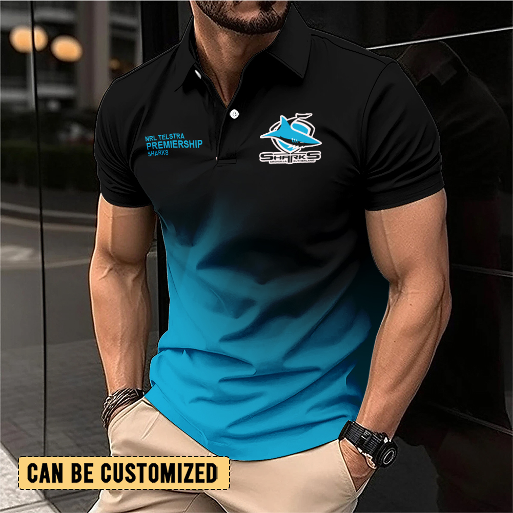 Auspiritmerch Cronulla-Sutherland Sharks Personalized Polo Shirt Gift For Fans