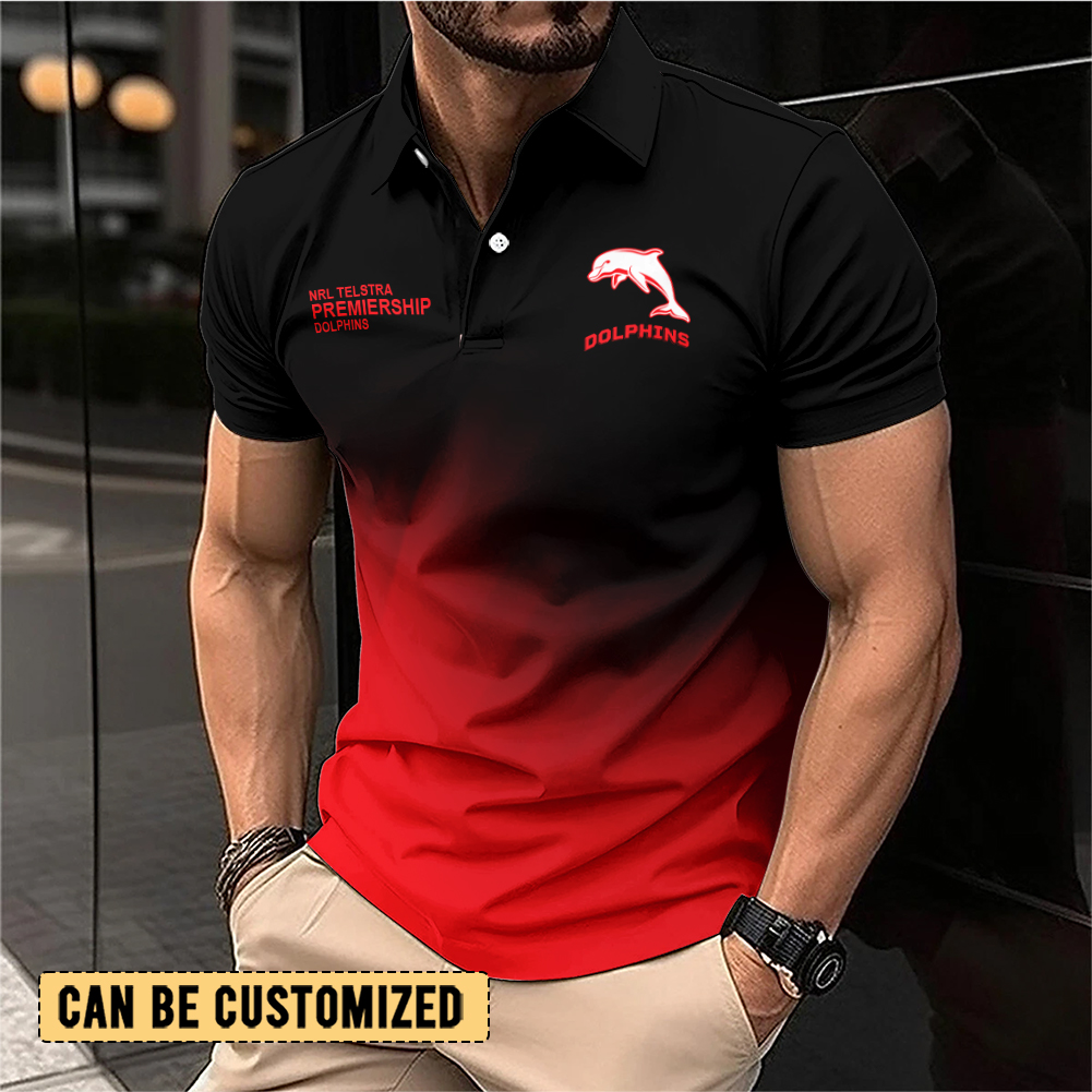 Auspiritmerch Dolphins Personalized Polo Shirt Gift For Fans
