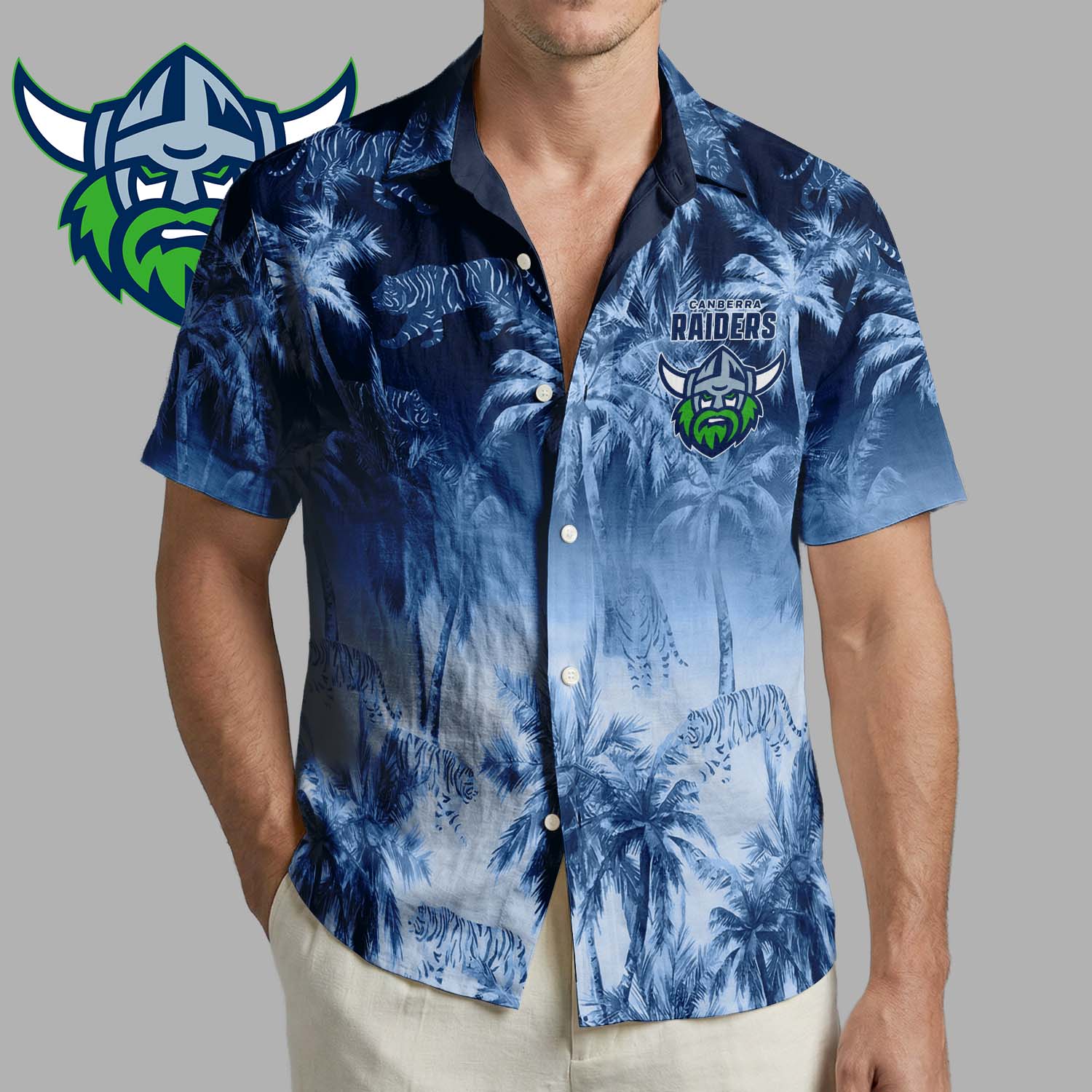 Auspiritmerch Canberra Raiders Personalized Hawaiian Shirt Gift For Fans