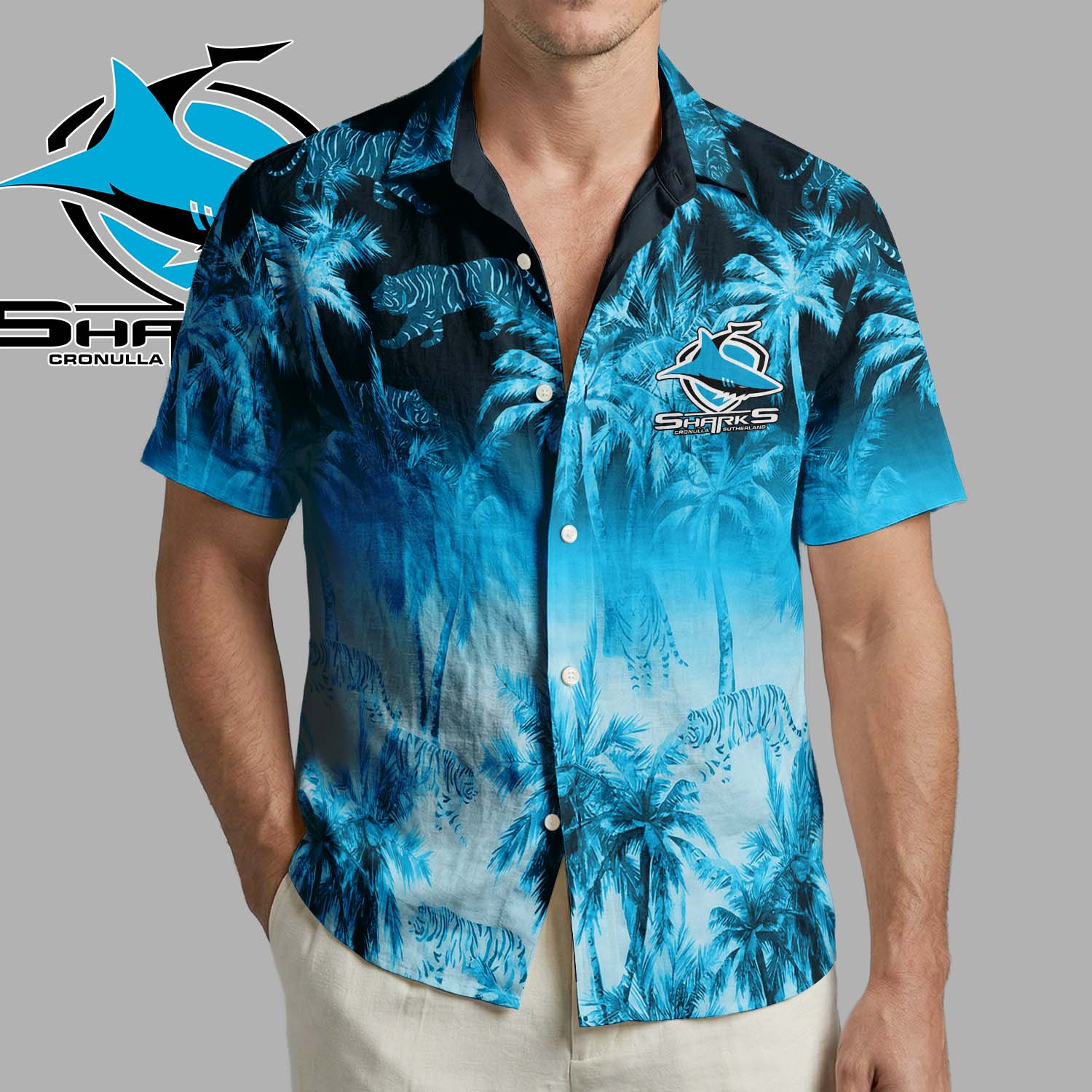 Auspiritmerch Cronulla-Sutherland Sharks Personalized Hawaiian Shirt Gift For Fans