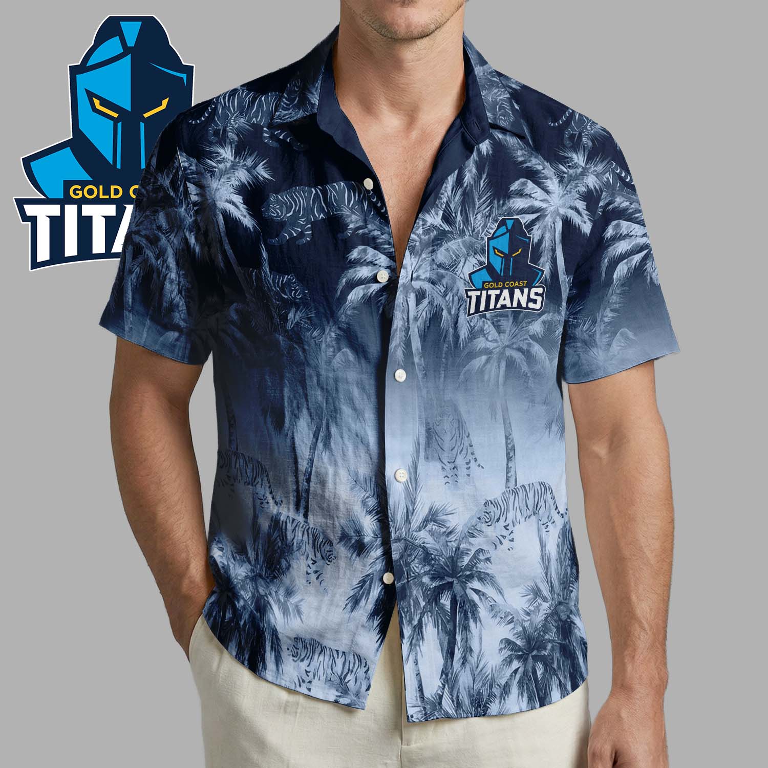 Auspiritmerch Gold Coast Titans Personalized Hawaiian Shirt Gift For Fans