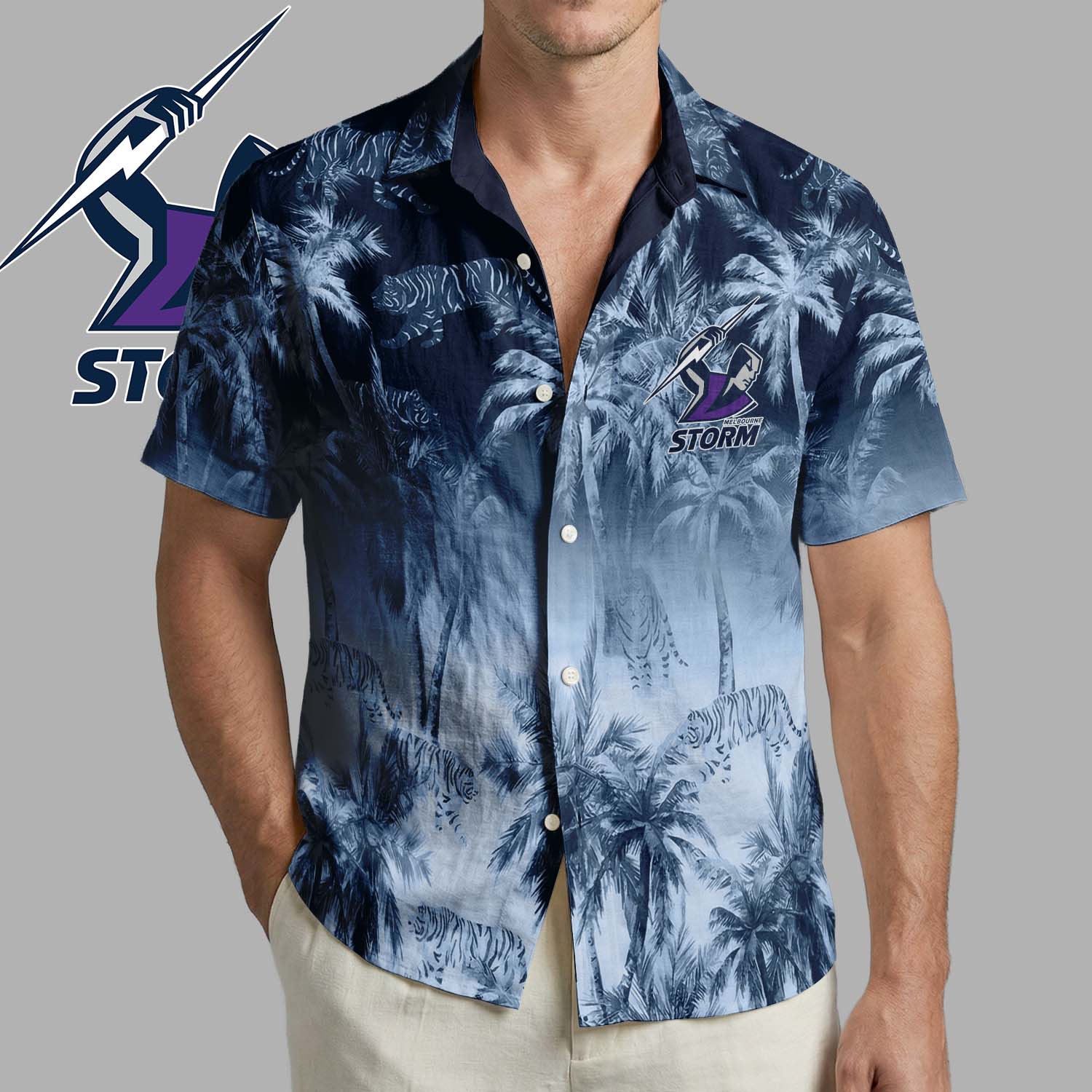 Auspiritmerch Melbourne Storm Personalized Hawaiian Shirt Gift For Fans
