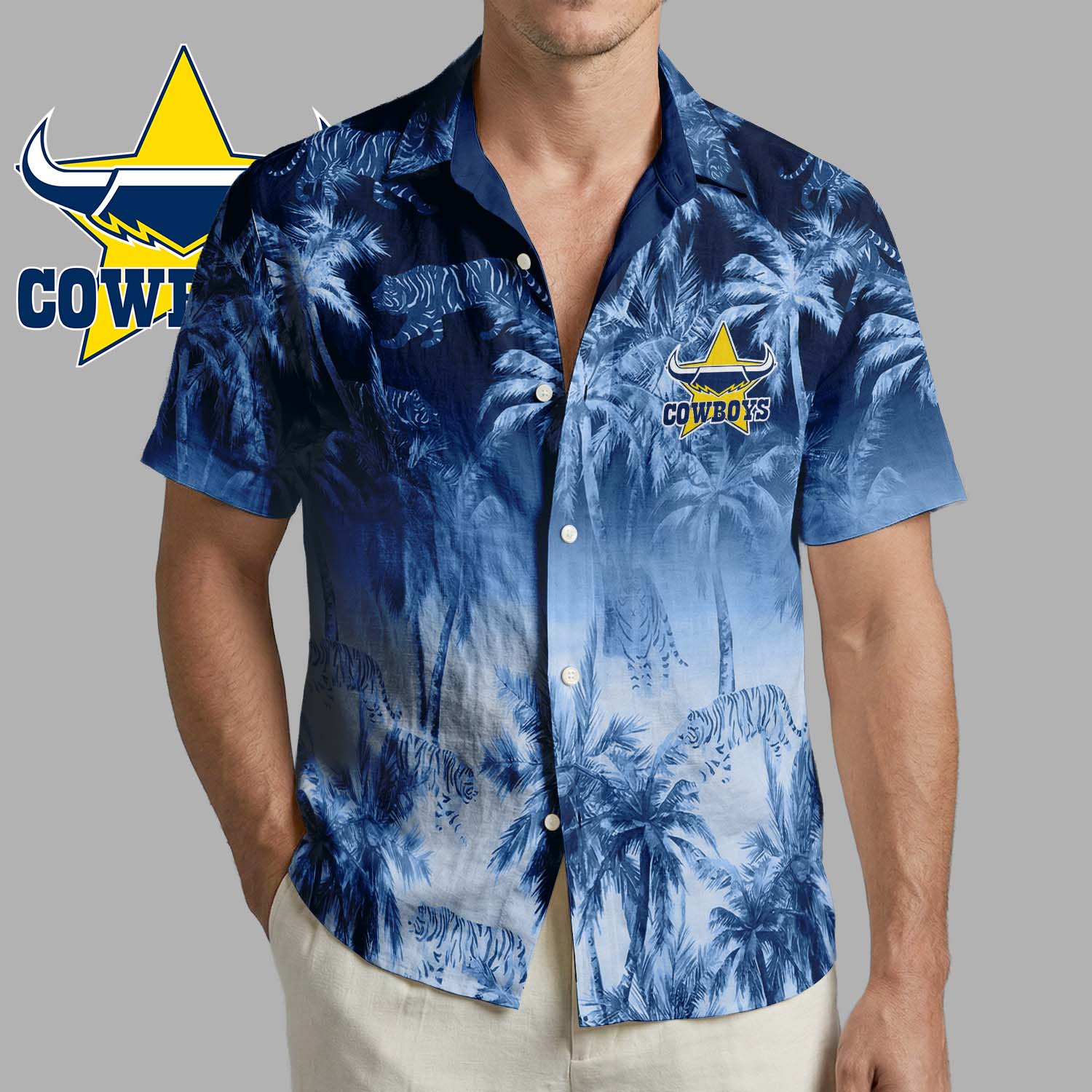 Auspiritmerch North Queensland Cowboys Personalized Hawaiian Shirt Gift For Fans