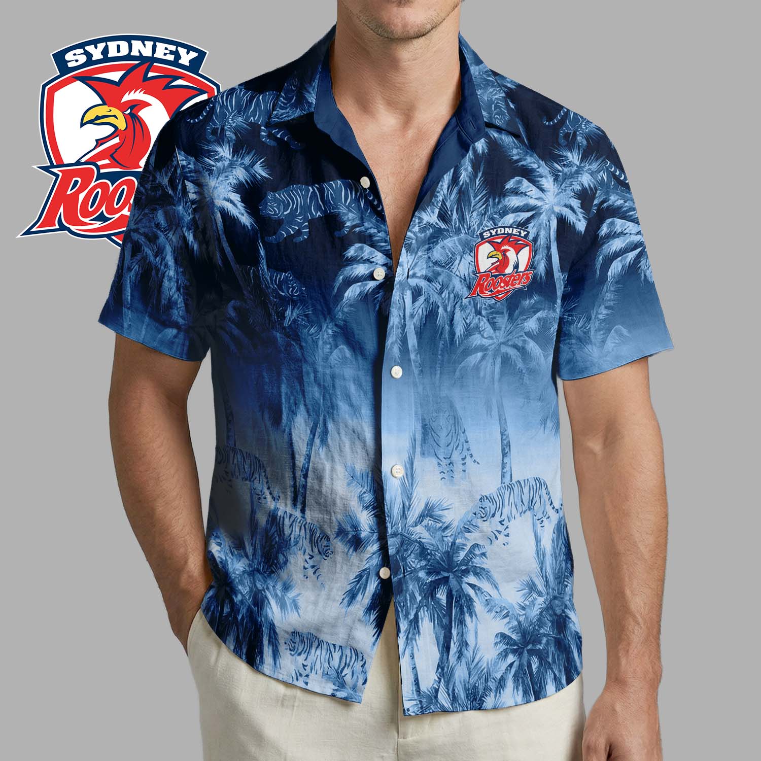 Auspiritmerch Sydney Roosters Personalized Hawaiian Shirt Gift For Fans