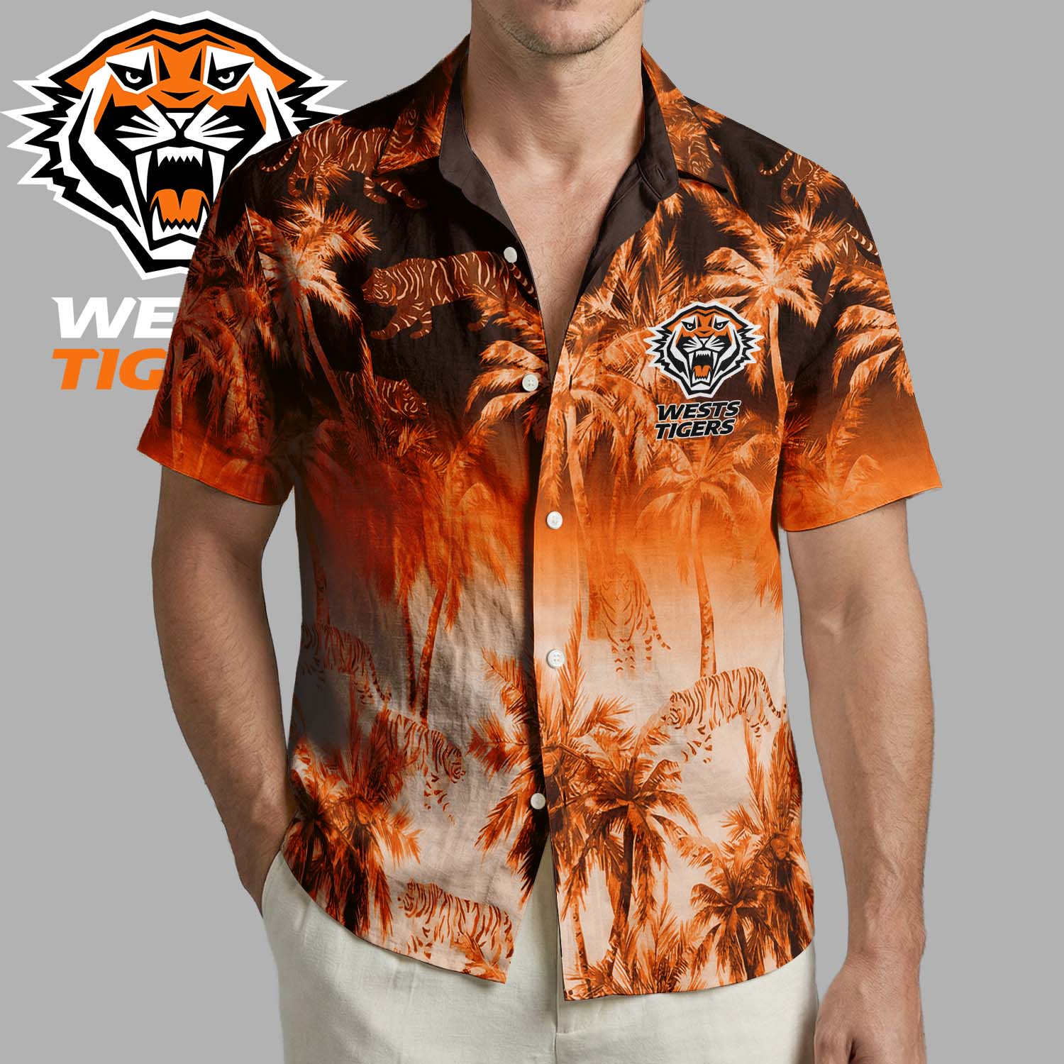 Auspiritmerch Wests Tigers Personalized Hawaiian Shirt Gift For Fans