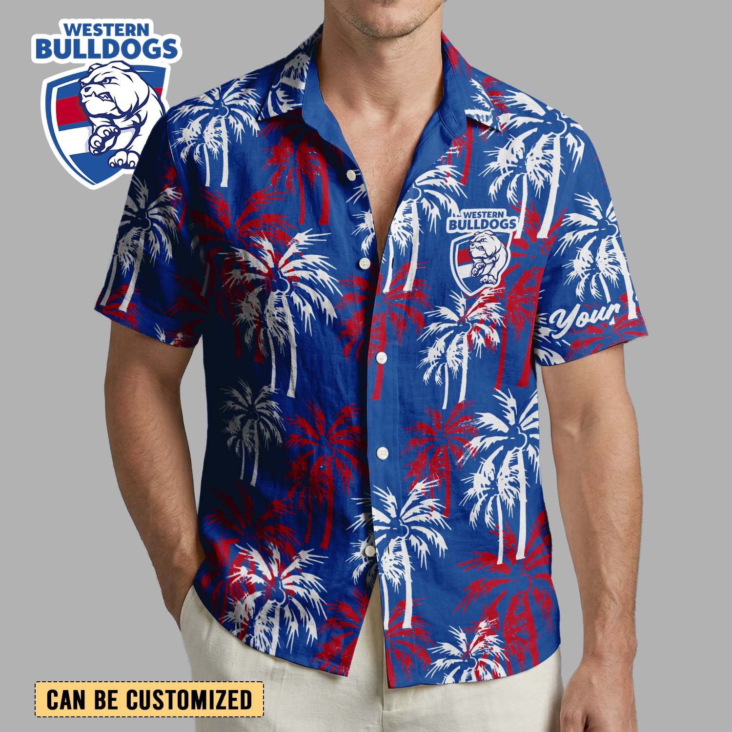 Auspiritmerch Western Bulldogs Personalized Hawaiian Shirt Gift For Fans