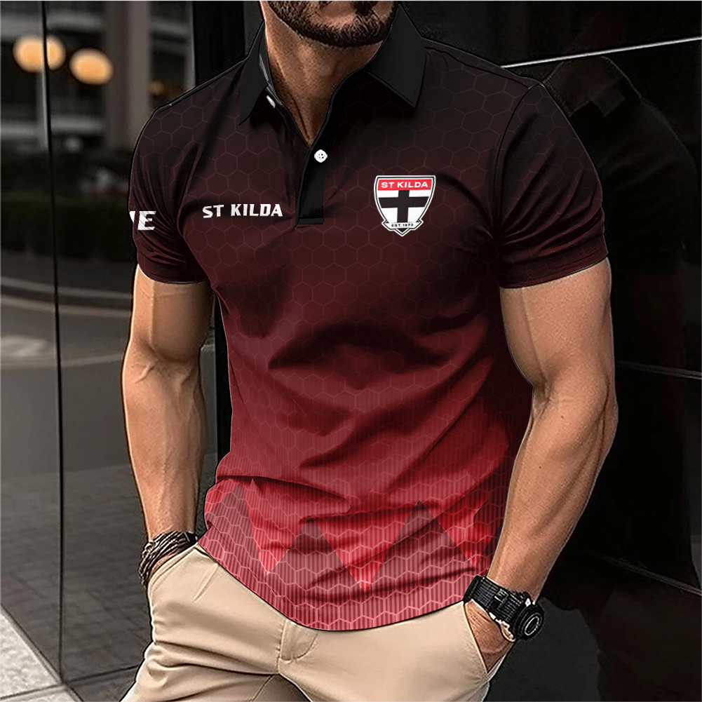 Auspiritmerch St Kilda Saints Personalized Polo Shirt Gift For Fans