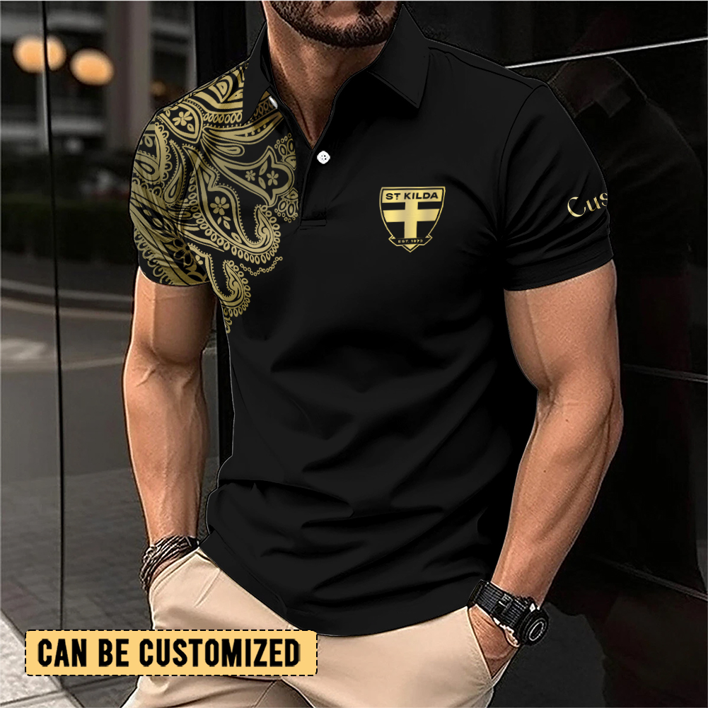 Auspiritmerch St Kilda Saints Personalized Polo Shirt Gift For Fans