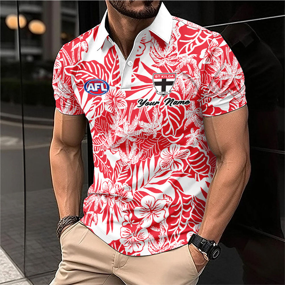 Auspiritmerch St Kilda Saints Personalized Polo Shirt Gift For Fans