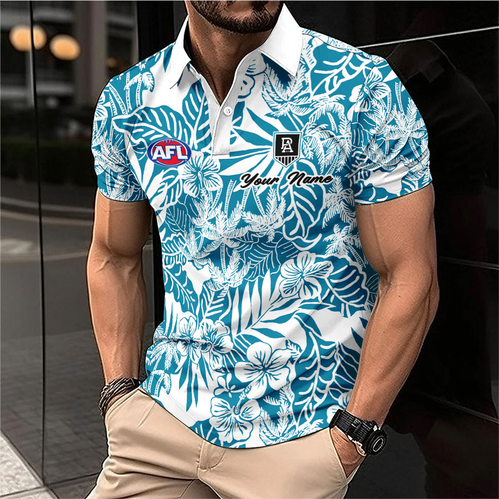 Auspiritmerch Port Adelaide Personalized Polo Shirt Gift For Fans