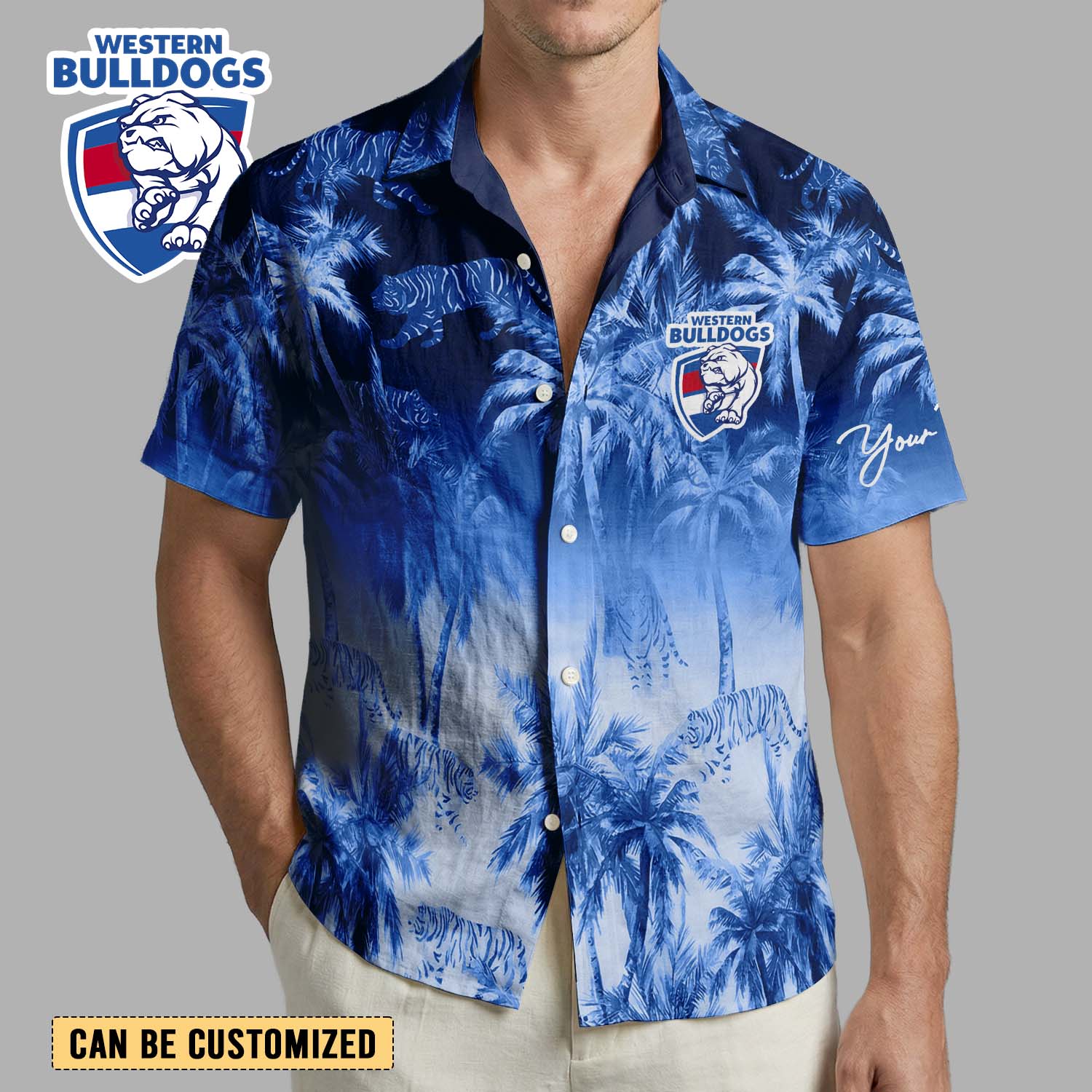 Auspiritmerch Western Bulldogs Personalized Hawaiian Shirt Gift For Fans